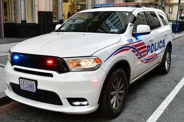 Washington, D.C., Metropolitan Police Dodge Durango with grille lights on