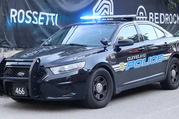 Cleveland Division of Police Ford Police Interceptor Sedan with push bumper and lightbar